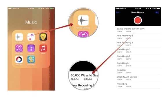 select voice memo