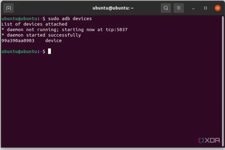 adb devices
