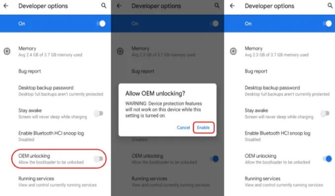 enable oem unlock