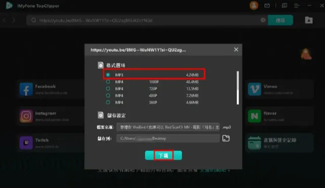 paste youtube url