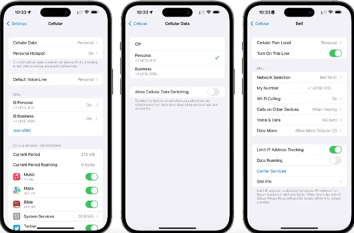 cellular data line