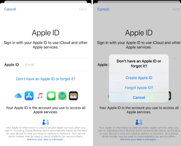 create apple id iphone