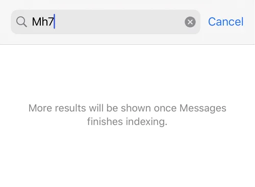 iphone messages indexing