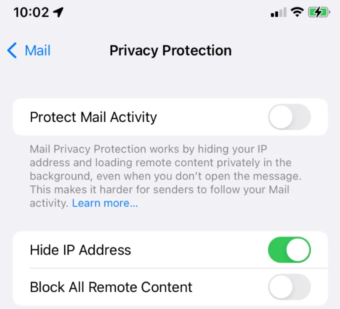 protect mail activity