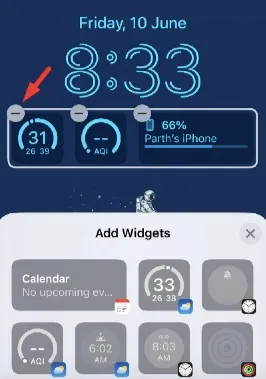 remove lock screen widgets
