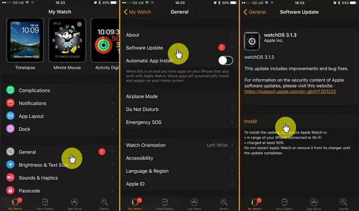 check apple watch on iphone