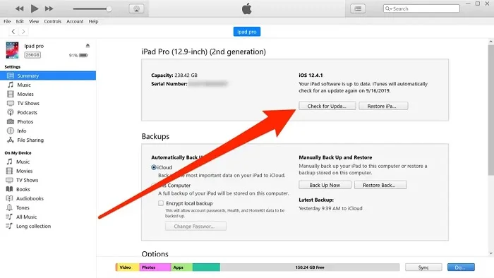 update iphone using itunes