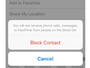 block contact iphone