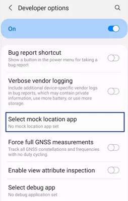 disable mock location on android