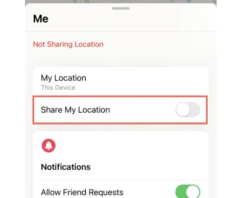 find my share my location