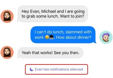 check moon icon in imessage