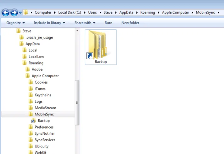 windows itunes backup
